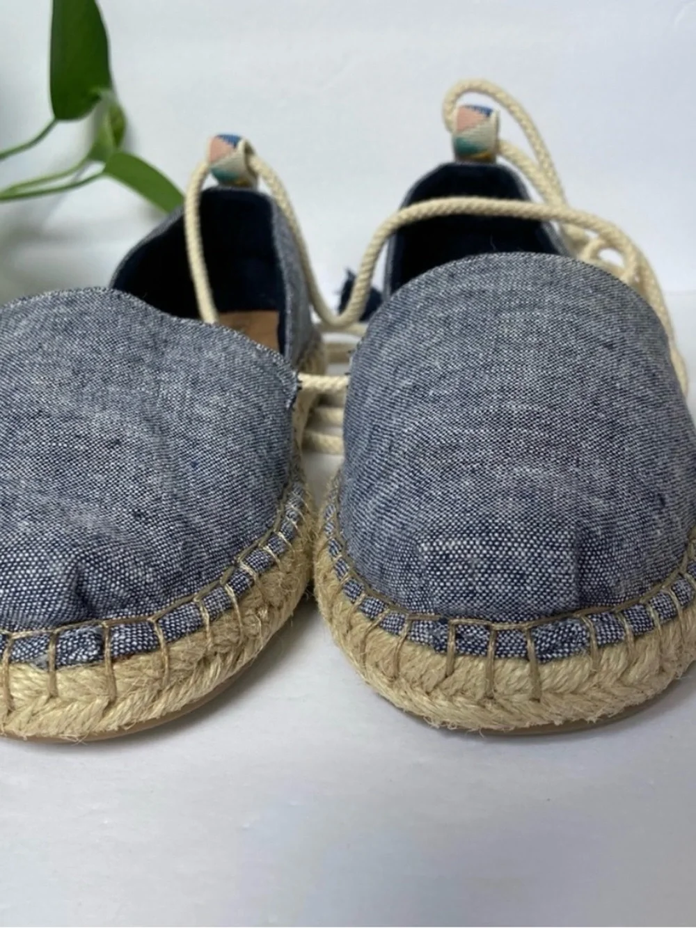 Toms / katalina blue espadrilles - ties at ankle